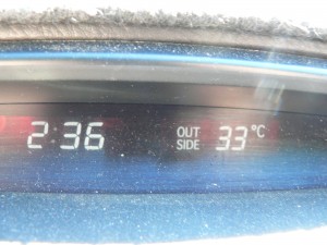 Topped out at 33 degrees today, woah!