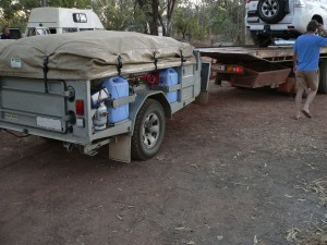 The trailer wouldn't fir with the car onto the 8.4m long tray. Missed by 0.6m